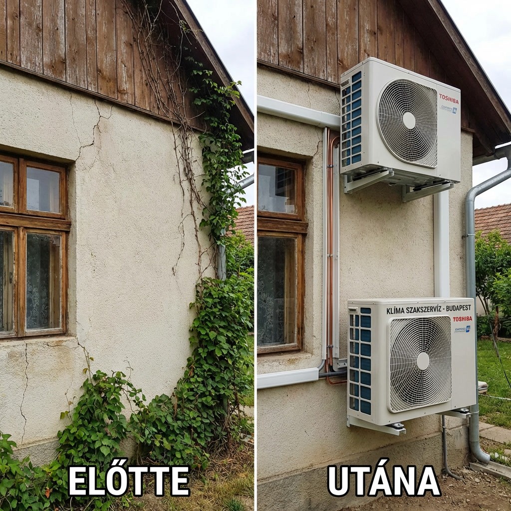 Split klíma telepítés előtte-utána – Zalaegerszeg